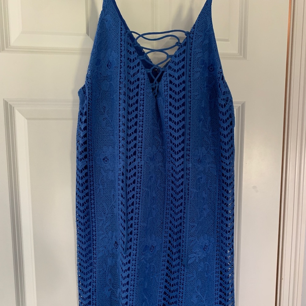 Womens ASTR THE LABEL blue lace dress/ medium
